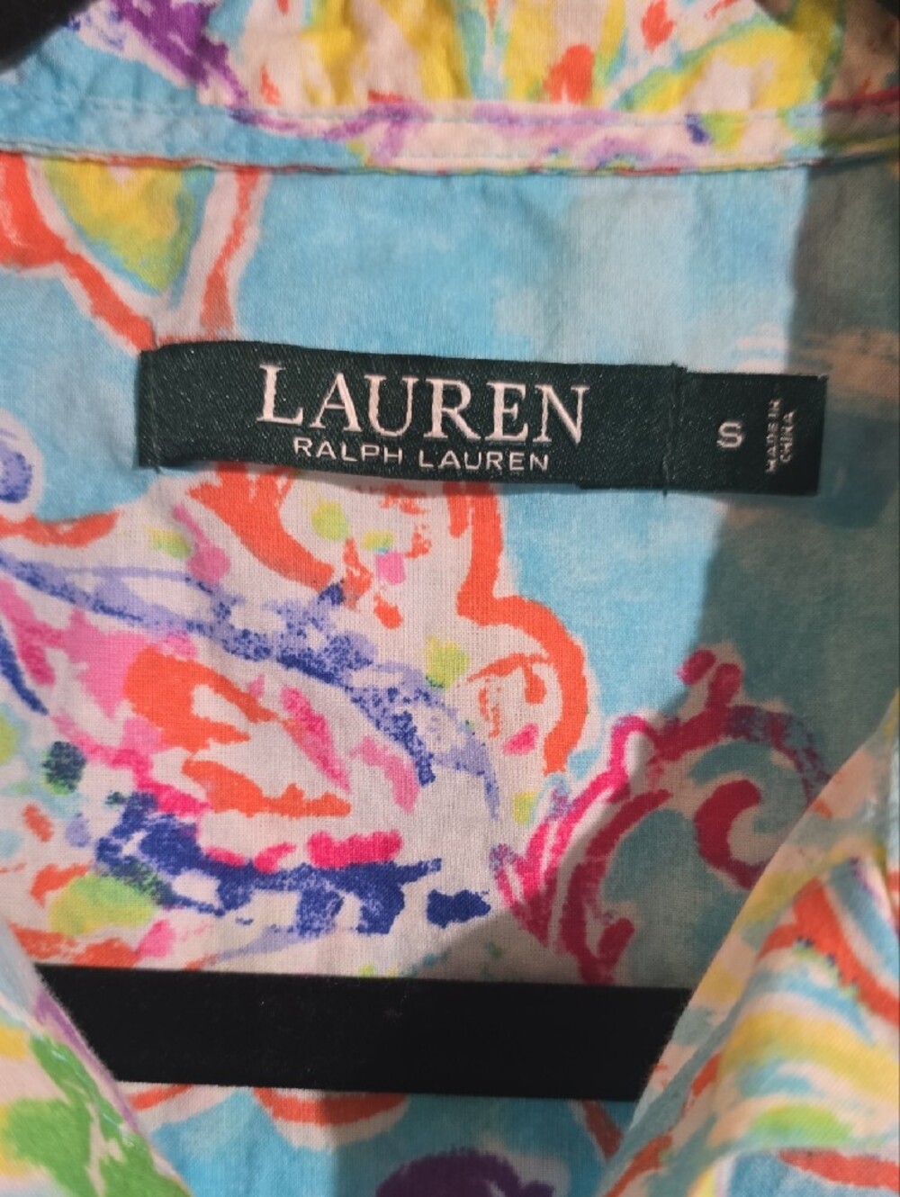 #31. Lauren Ralph Sleeveless Cotton Button-front Sleepshirt. - Picture 3 of 6